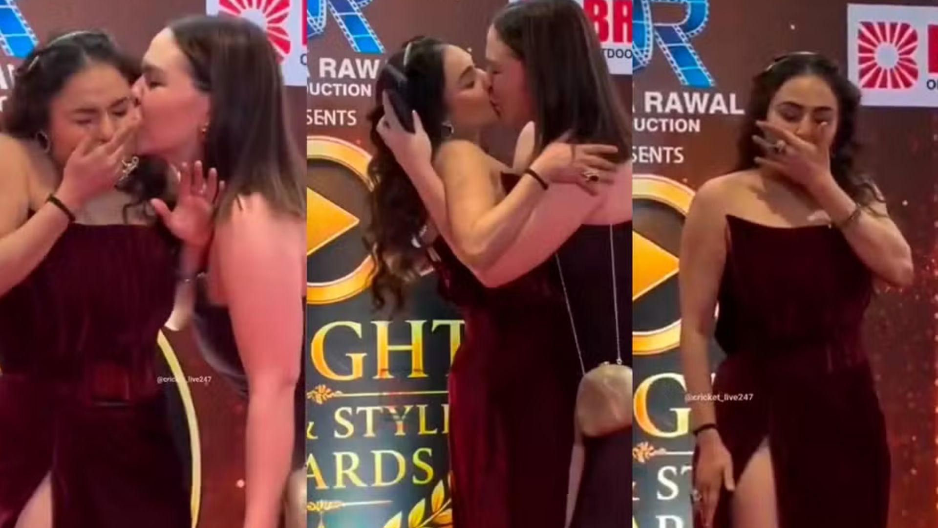 VÍDEO: Atriz indiana Nikita Rawal é beijada à força por fã em evento