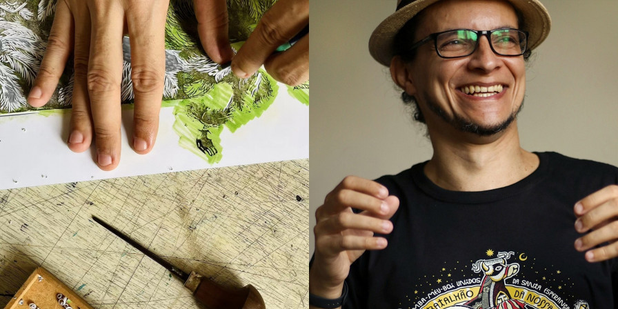 Oficina gratuita de gravura ensina arte para iniciantes em São Luís