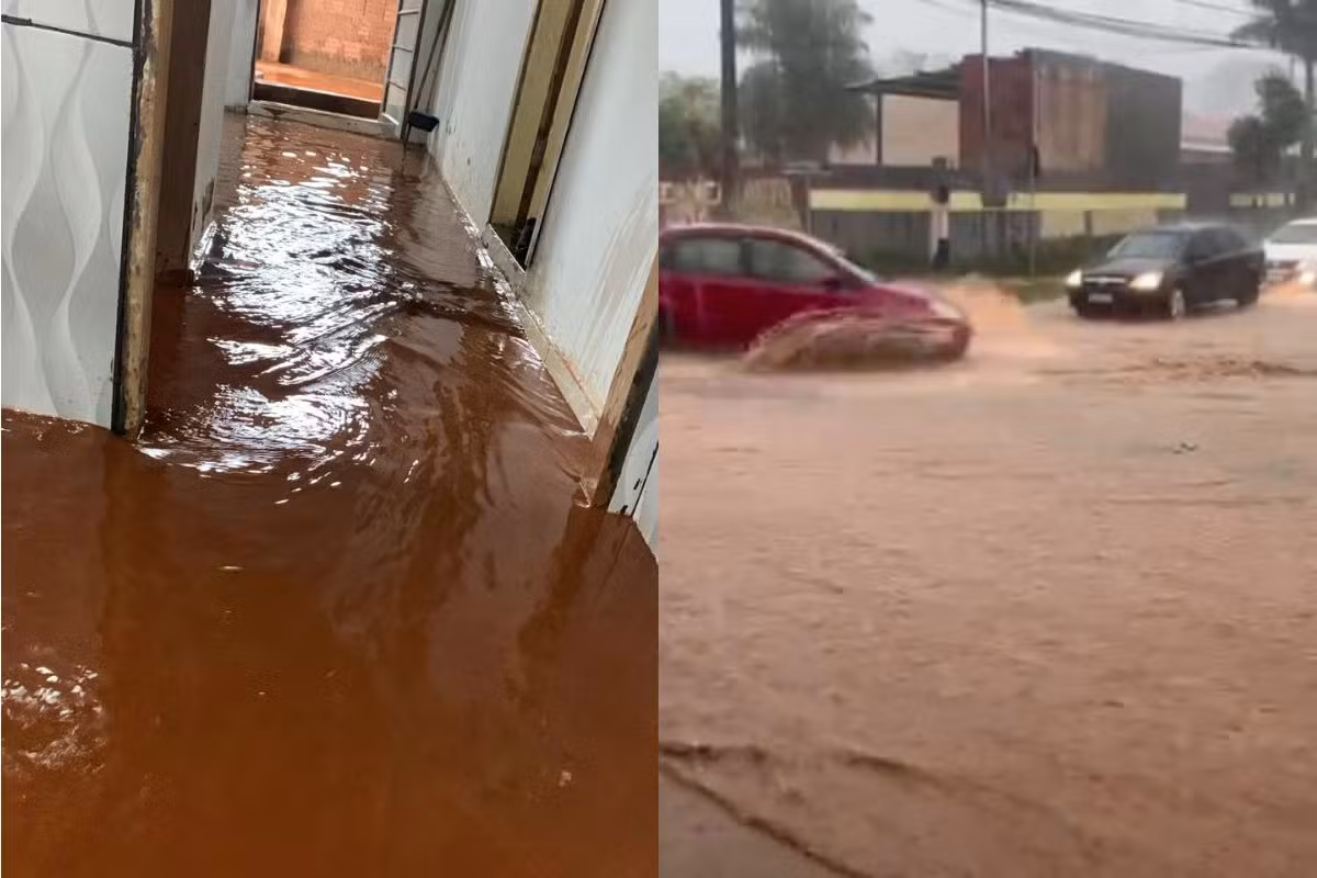 Chuva forte alaga ruas e casas em Campo Grande; MS segue sob alerta de tempestade e frio intenso