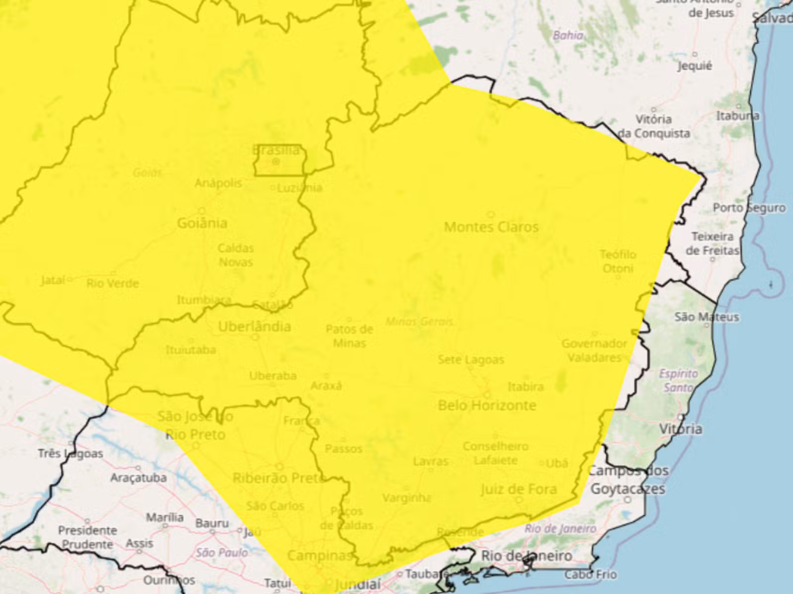 INMET emite alerta de 'tempestade' para 129 cidades do Norte, Centro e Noroeste de MG
