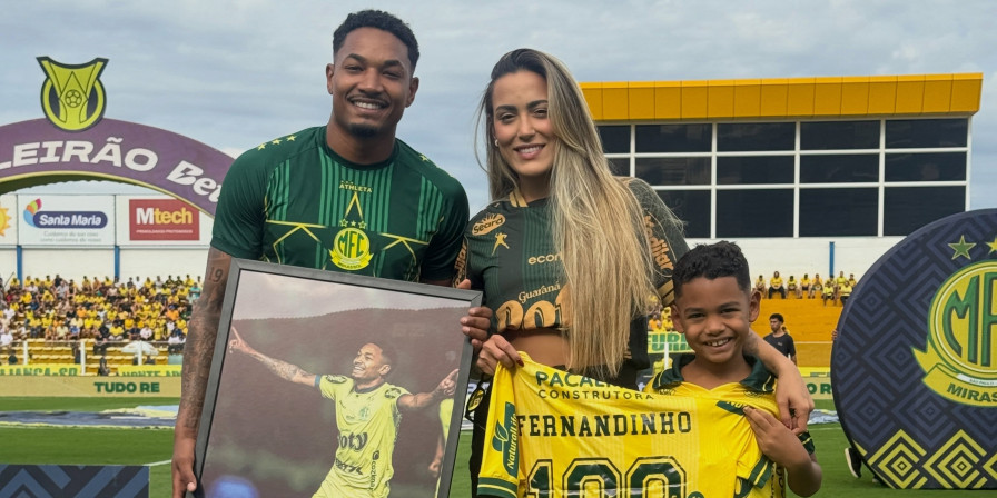 Maranhense Fernandinho completa 100 jogos pelo Mirassol e celebra marca histórica