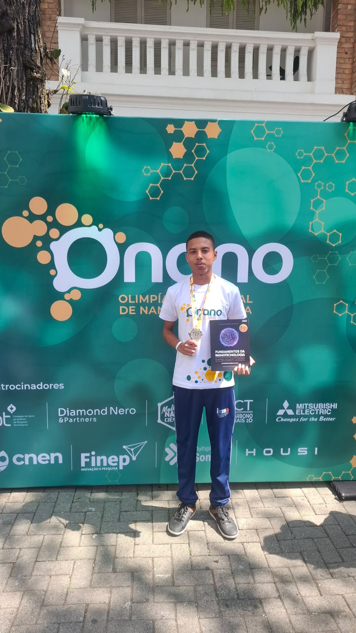 Aluno do IEMA conquista medalha de Diamante na Olimpíada Nacional de Nanotecnologia em São Paulo